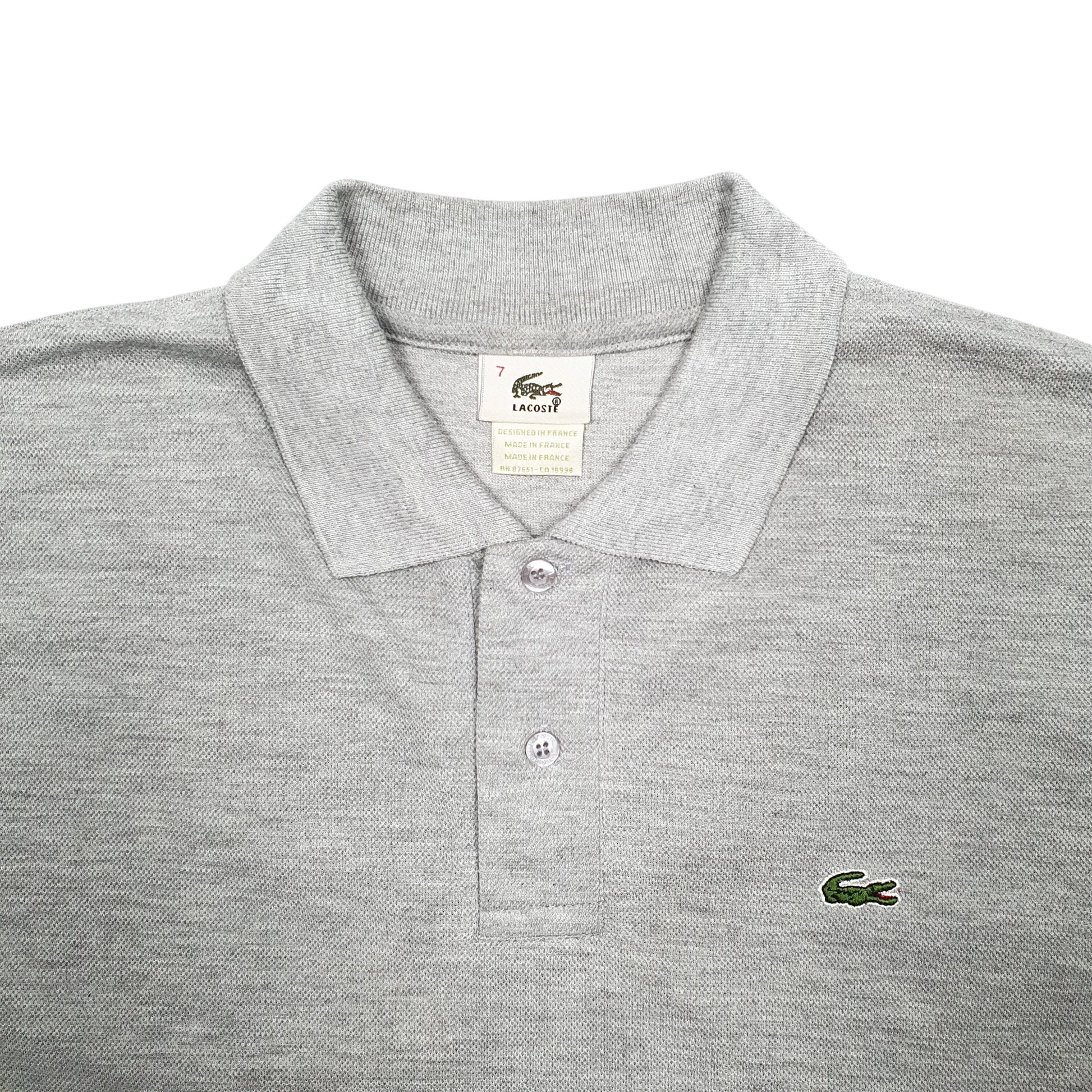 Mens Grey Lacoste  Short Sleeve Polo Shirt