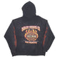 Mens Grey Harley Davidson Vintage Full Zip Jumper