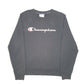 Mens Black Champion Script Crewneck Jumper