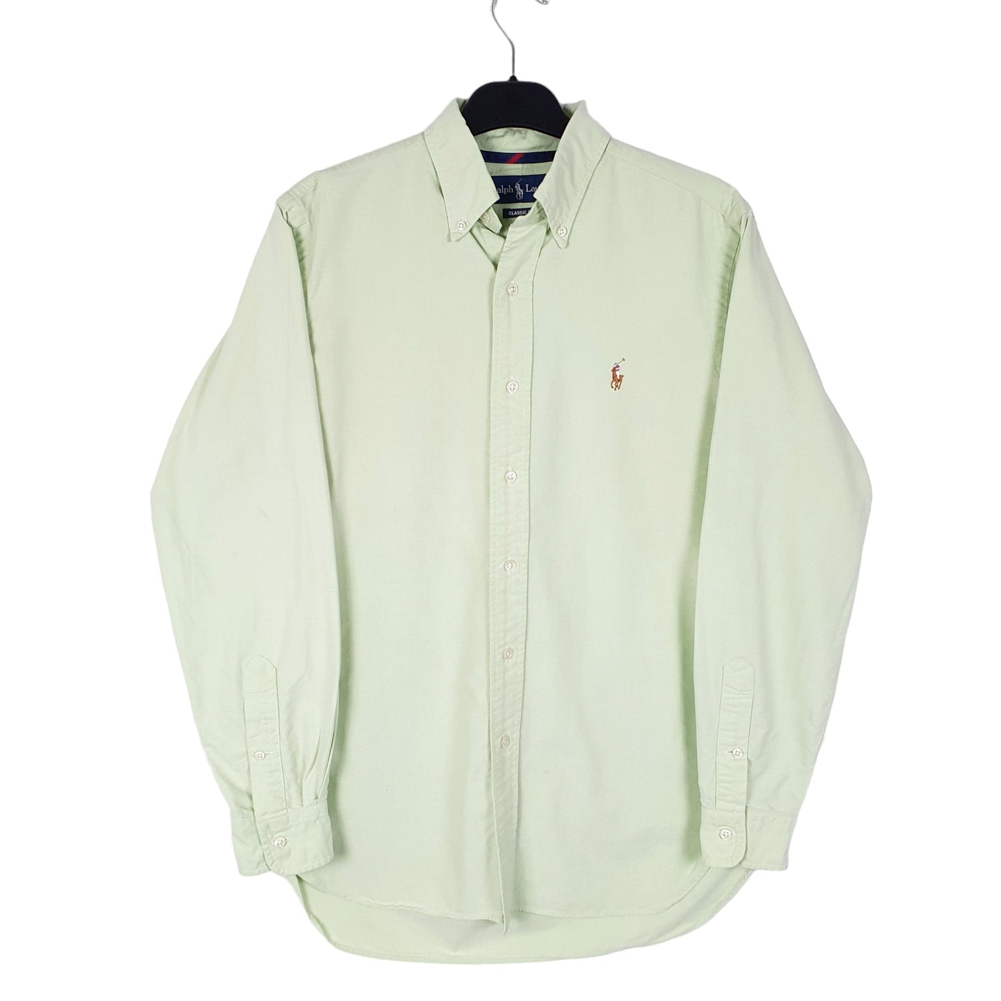 Mens Green Ralph Lauren Oxford Long Sleeve Shirt