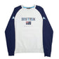 Mens White Kappa British Spellout Crewneck Jumper