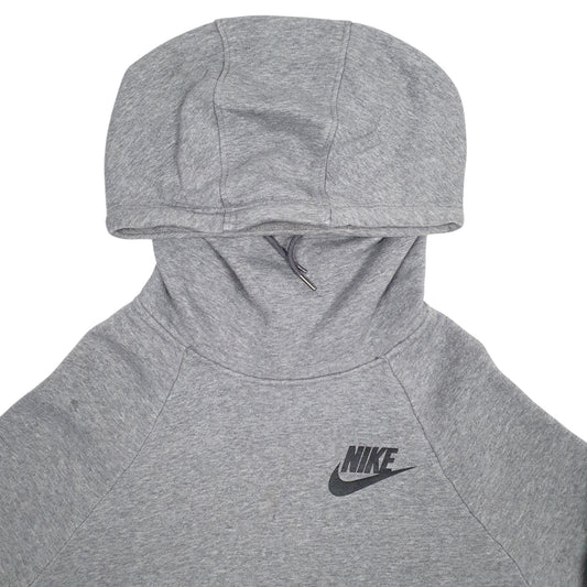 Mens Grey Nike Spellout Hoodie Jumper