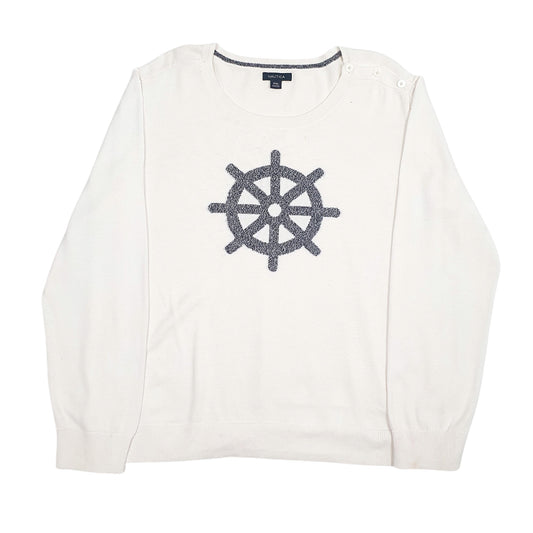 Mens Cream Nautica  Crewneck Jumper