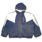 Mens Navy Adidas Vintage Hooded 90s Padded  Coat