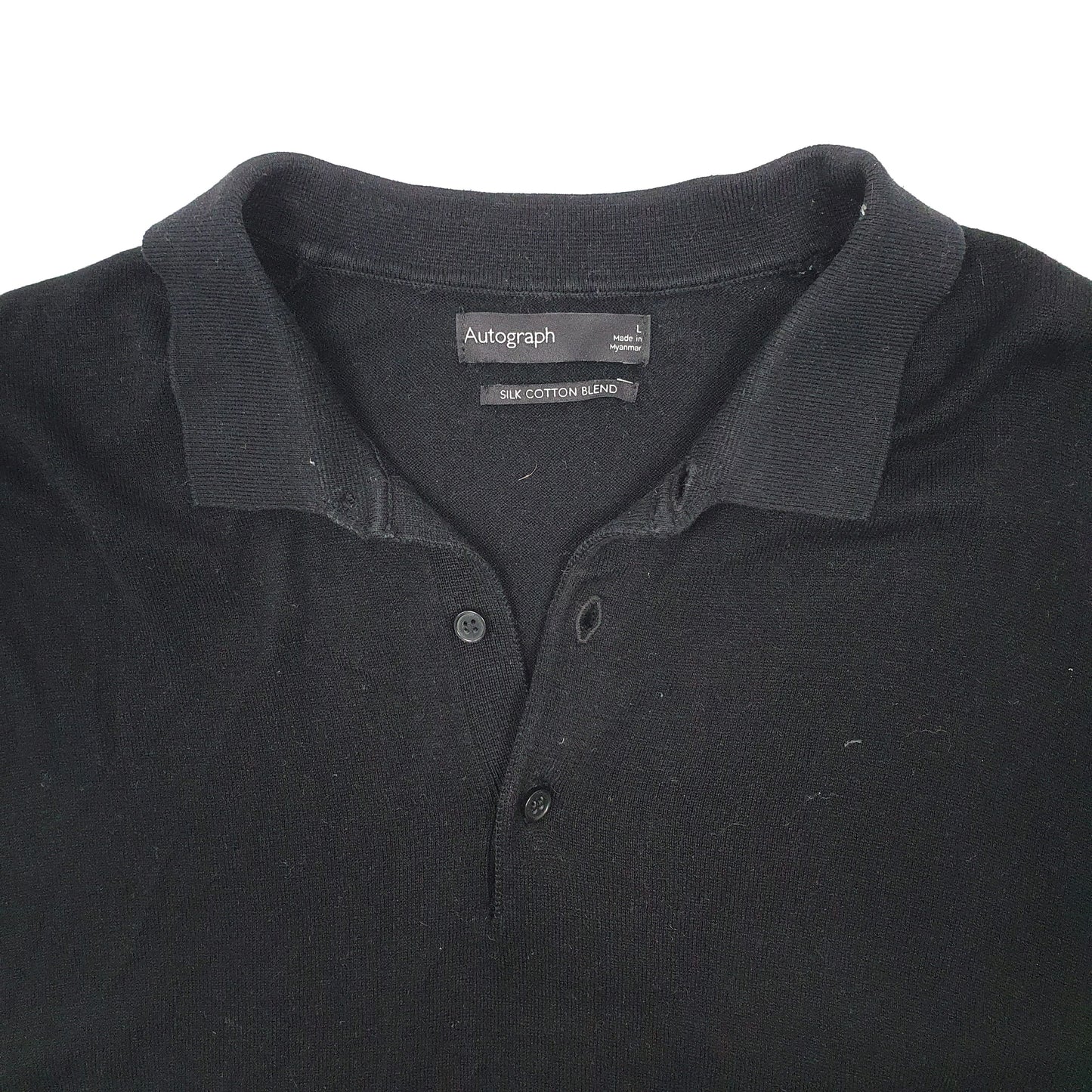 Mens Black Autograph  Short Sleeve Polo Shirt