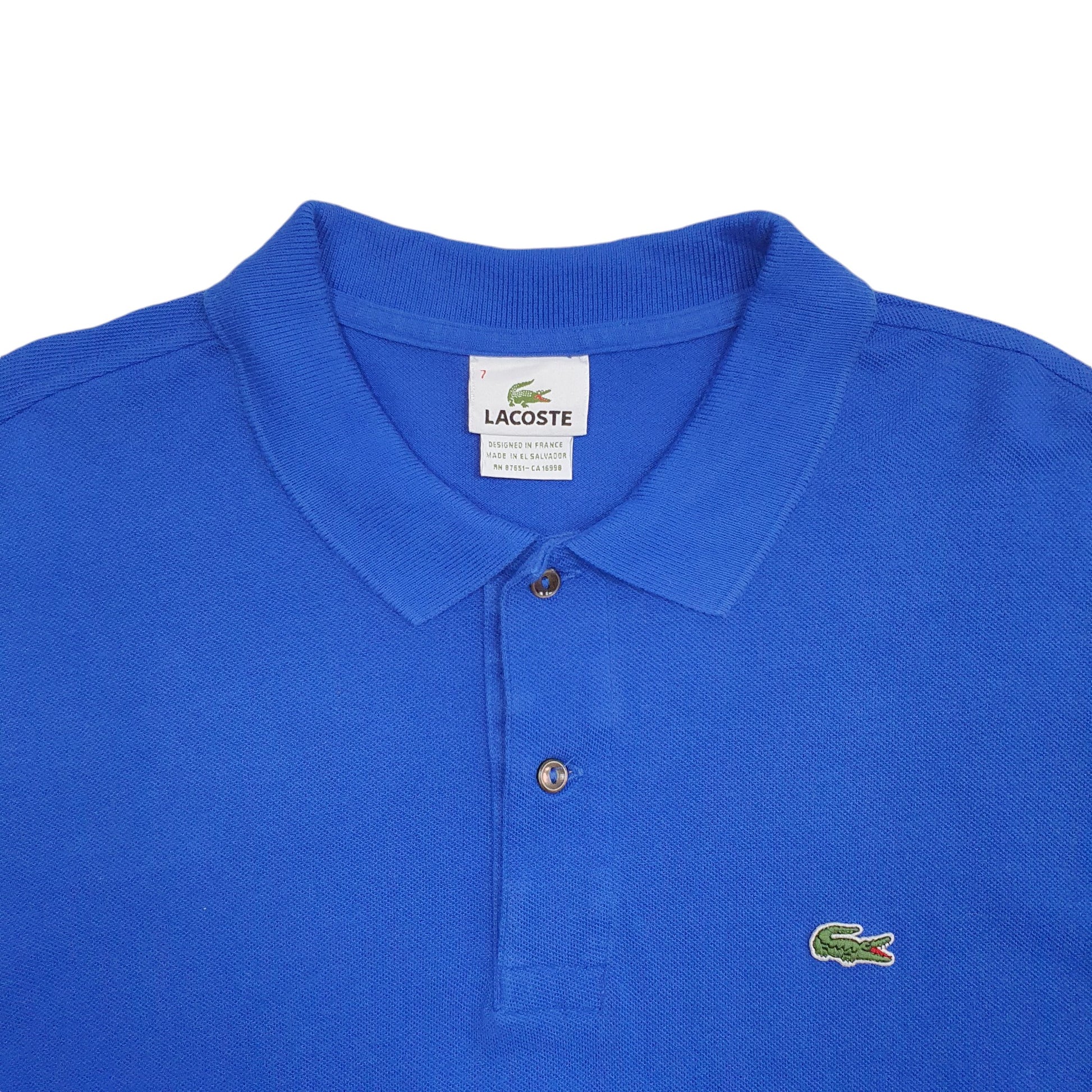 Mens Blue Lacoste  Short Sleeve Polo Shirt