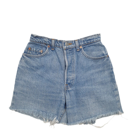 Womens Blue Levis 501 Jorts Denim Shorts