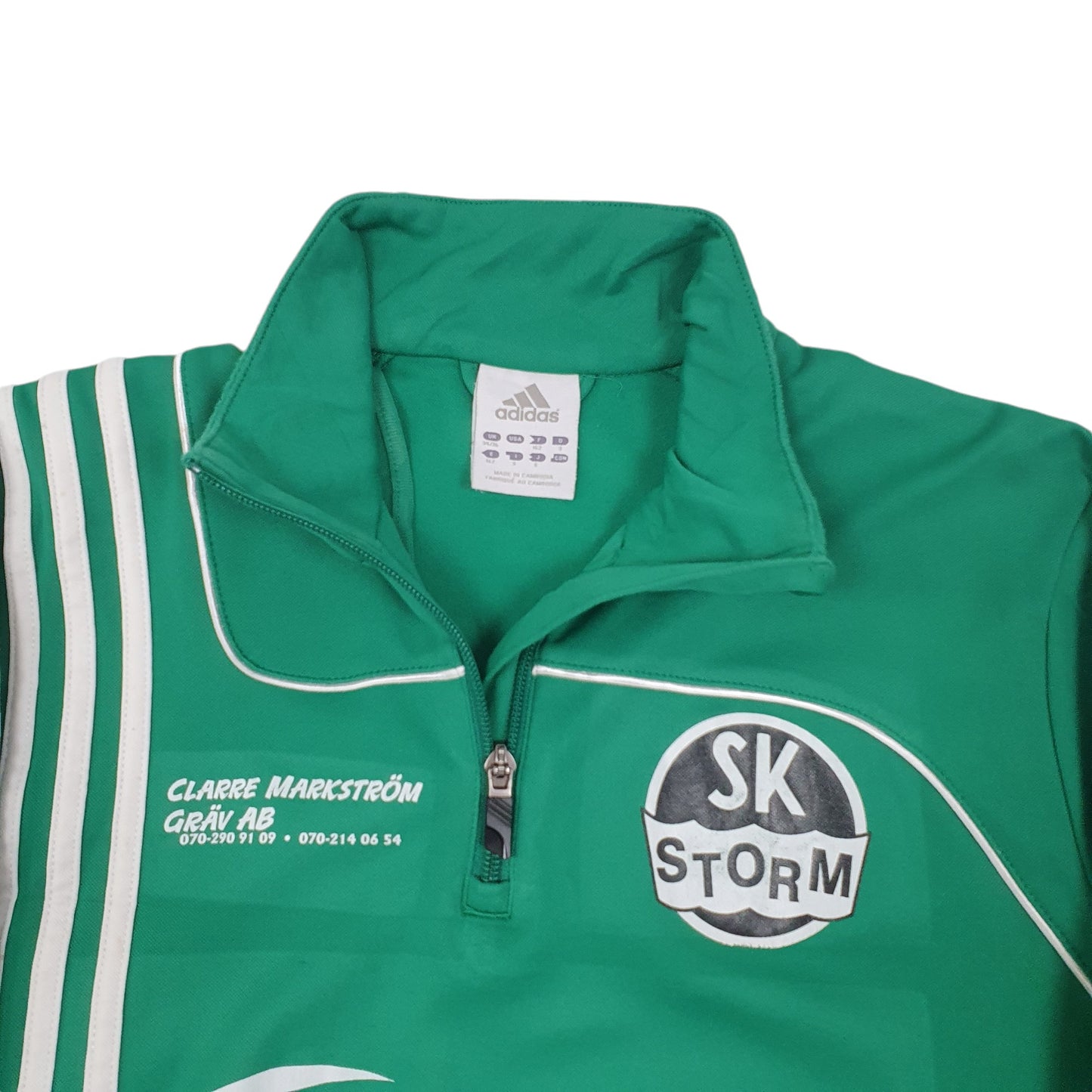 Mens Green Adidas SK Storm Crewneck Coat