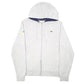 Mens Grey Lacoste Hoodie Miami Open Tennis Full Zip Jumper