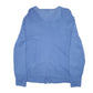 Womens Blue Chaps Knit Cardigan Sweater Crewneck Jumper