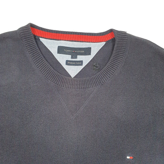 Mens Navy Tommy Hilfiger Knit Crewneck Jumper