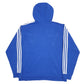 Mens Blue Adidas Spellout Hoodie Jumper