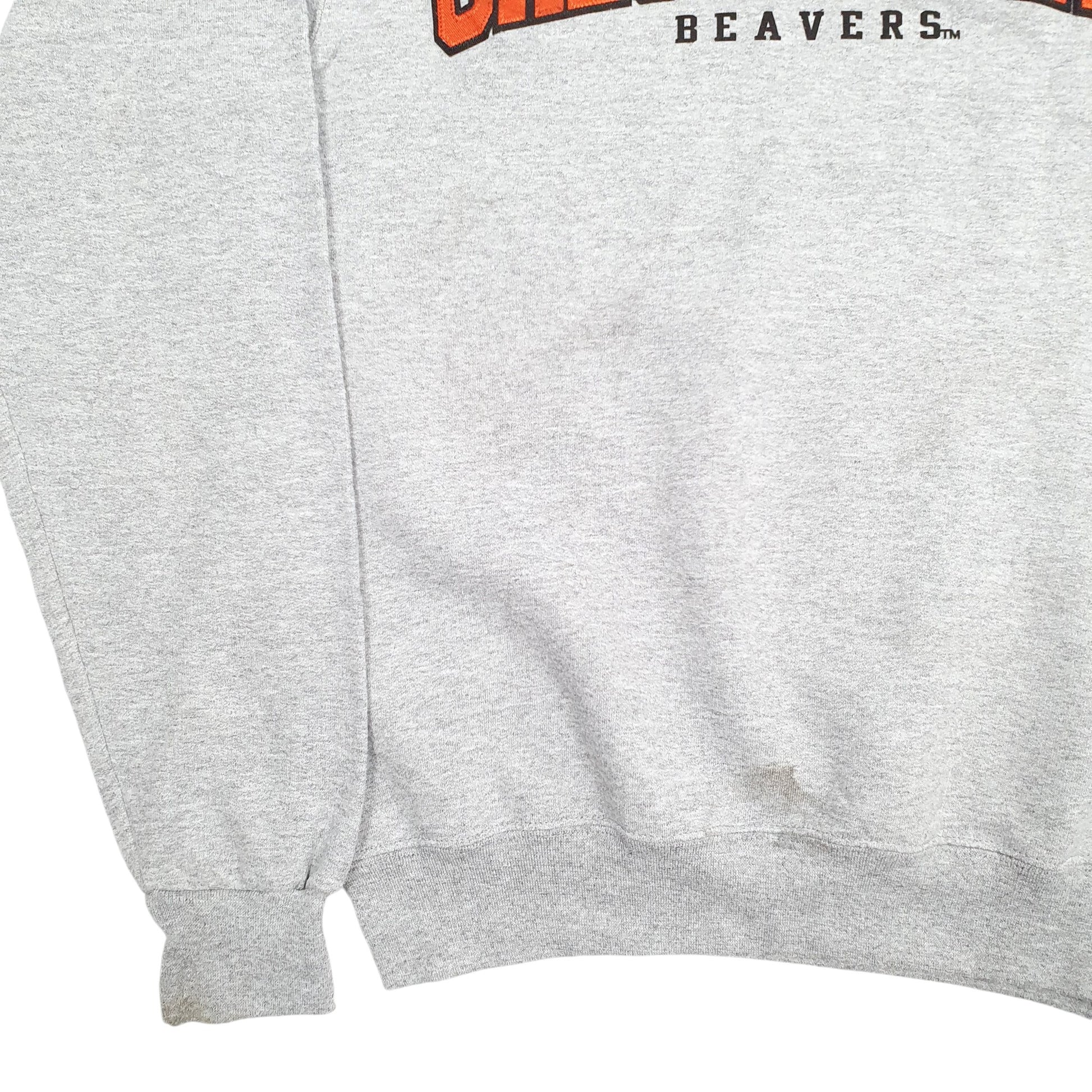 Mens Grey Champion Oregon State Beavers Spellout Crewneck Jumper