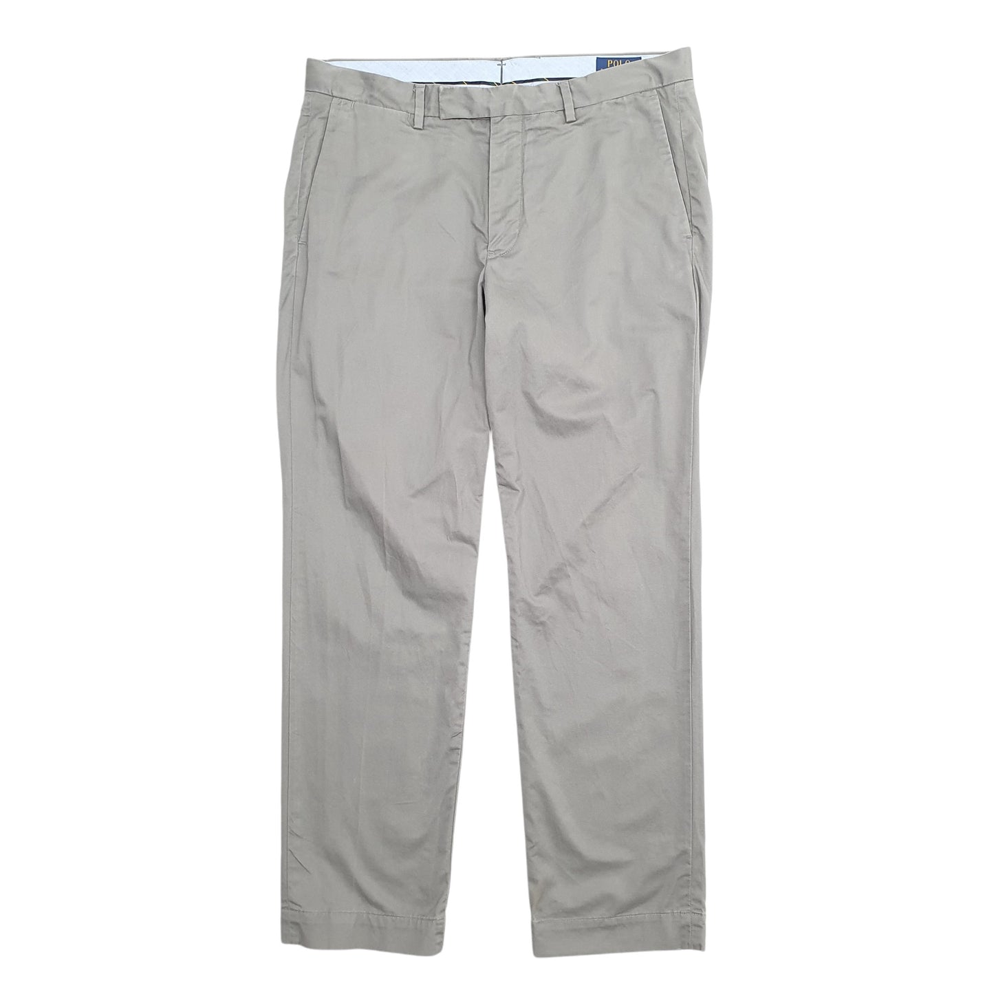 Mens Grey Polo Ralph Lauren Stretch Fit Vintage 2000's Chino Trousers