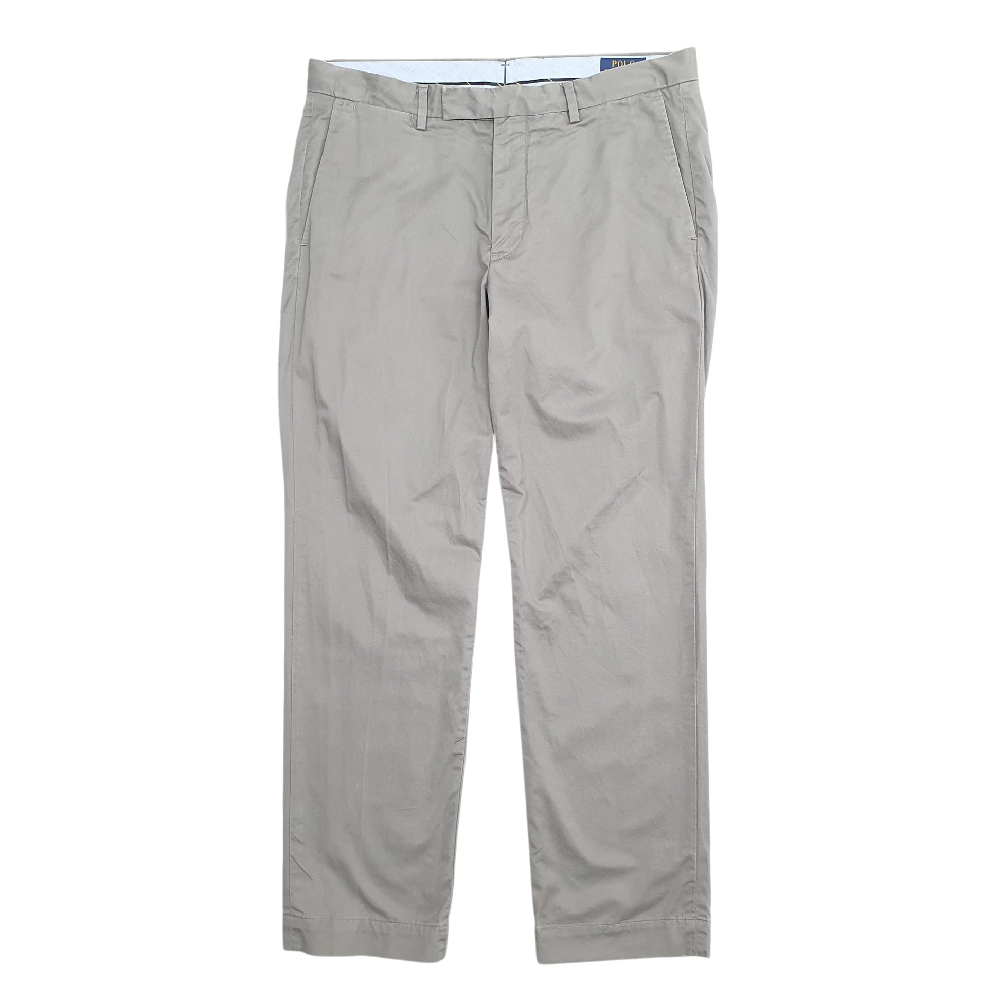 Mens Grey Polo Ralph Lauren Stretch Fit Vintage 2000's Chino Trousers