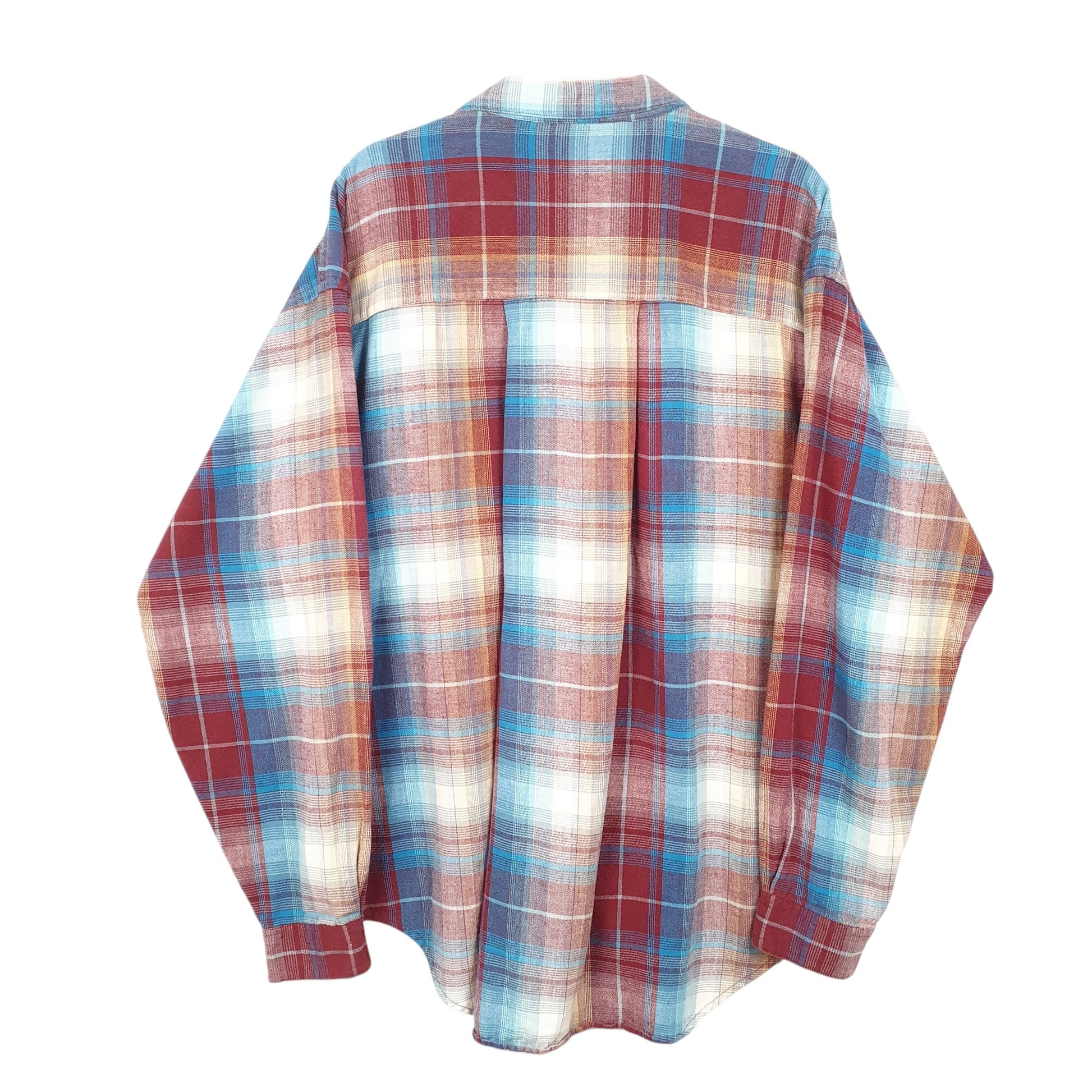 Mens Burgundy Dockers Flannel Long Sleeve Shirt