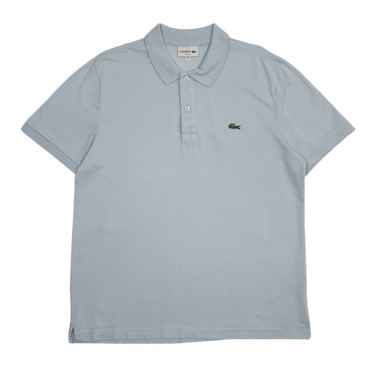 Mens Blue Lacoste Slim fit Short Sleeve Polo Shirt