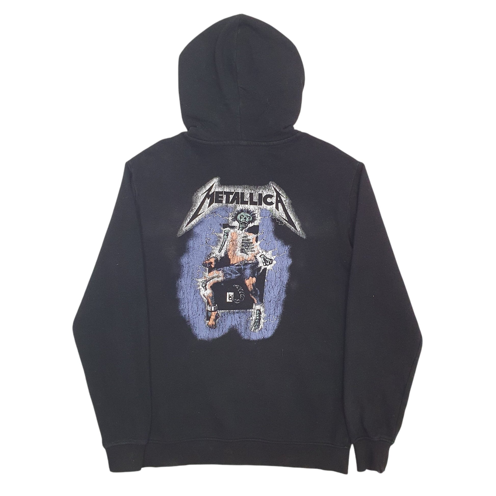 Mens Black H&M Metallica Metal Hoodie Jumper