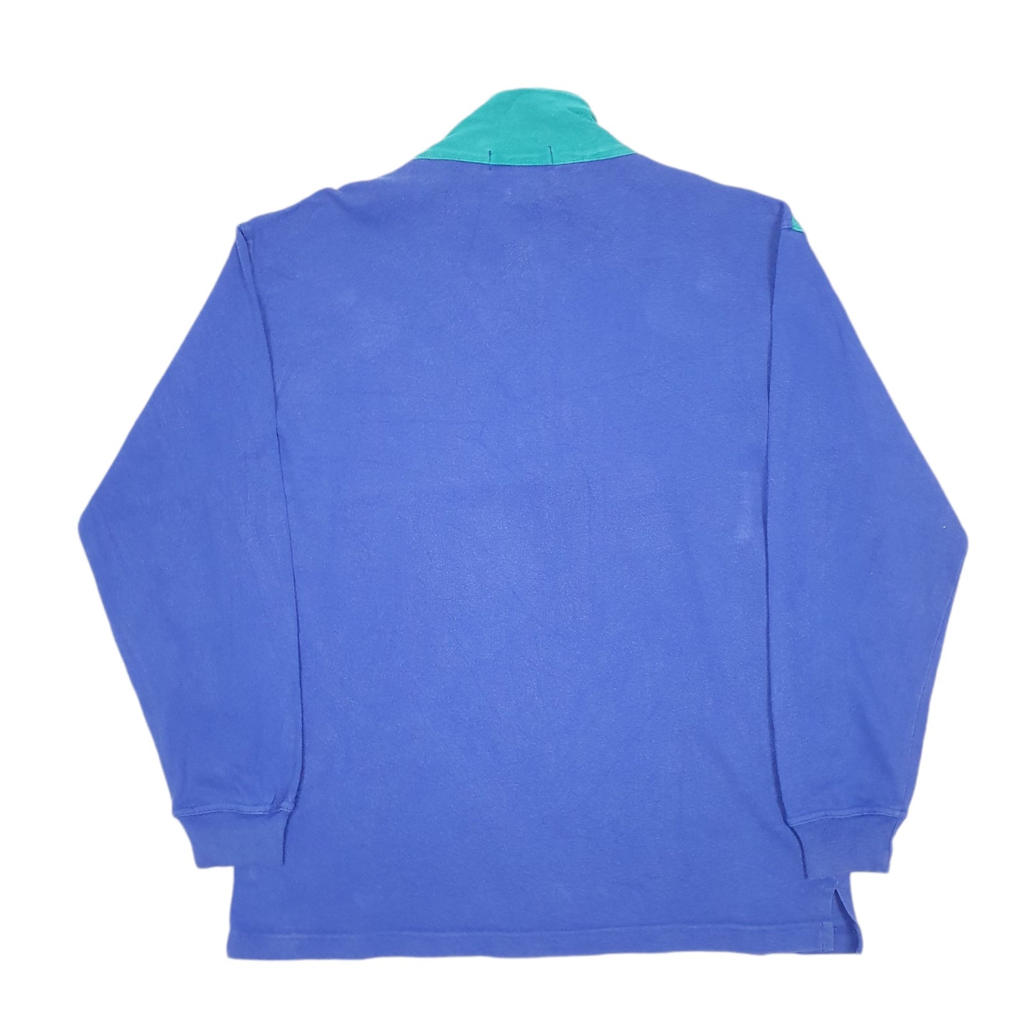 Mens Blue Eddie Bauer Vintage Retro Quarter Zip Jumper