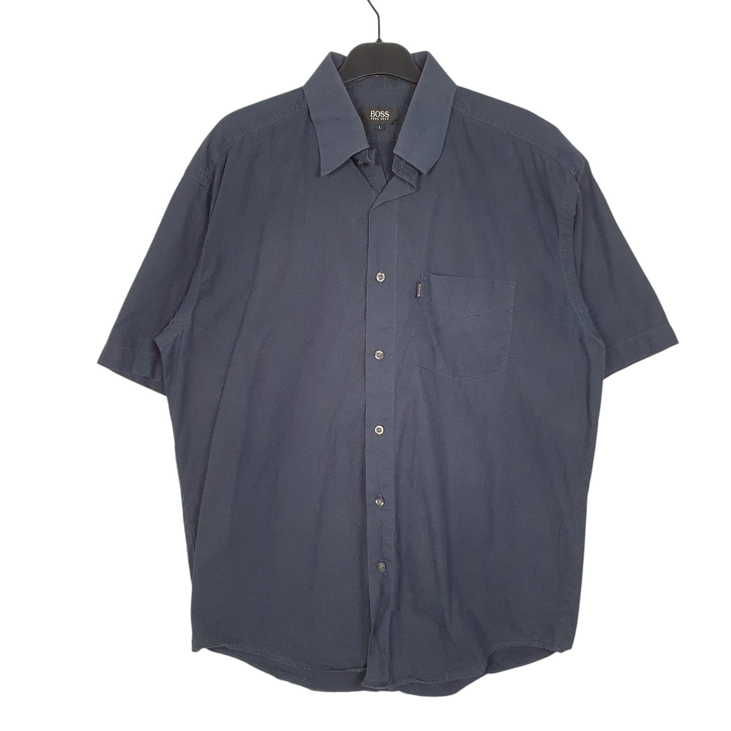 Mens Navy Hugo Boss  Short Sleeve Shirt