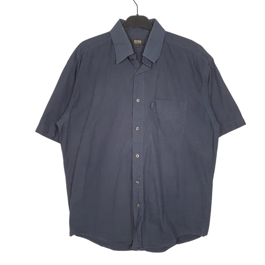 Mens Navy Hugo Boss  Short Sleeve Shirt