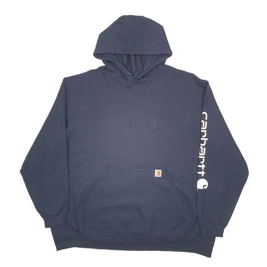 Mens Navy Carhartt Workwear Hoodie Jumper