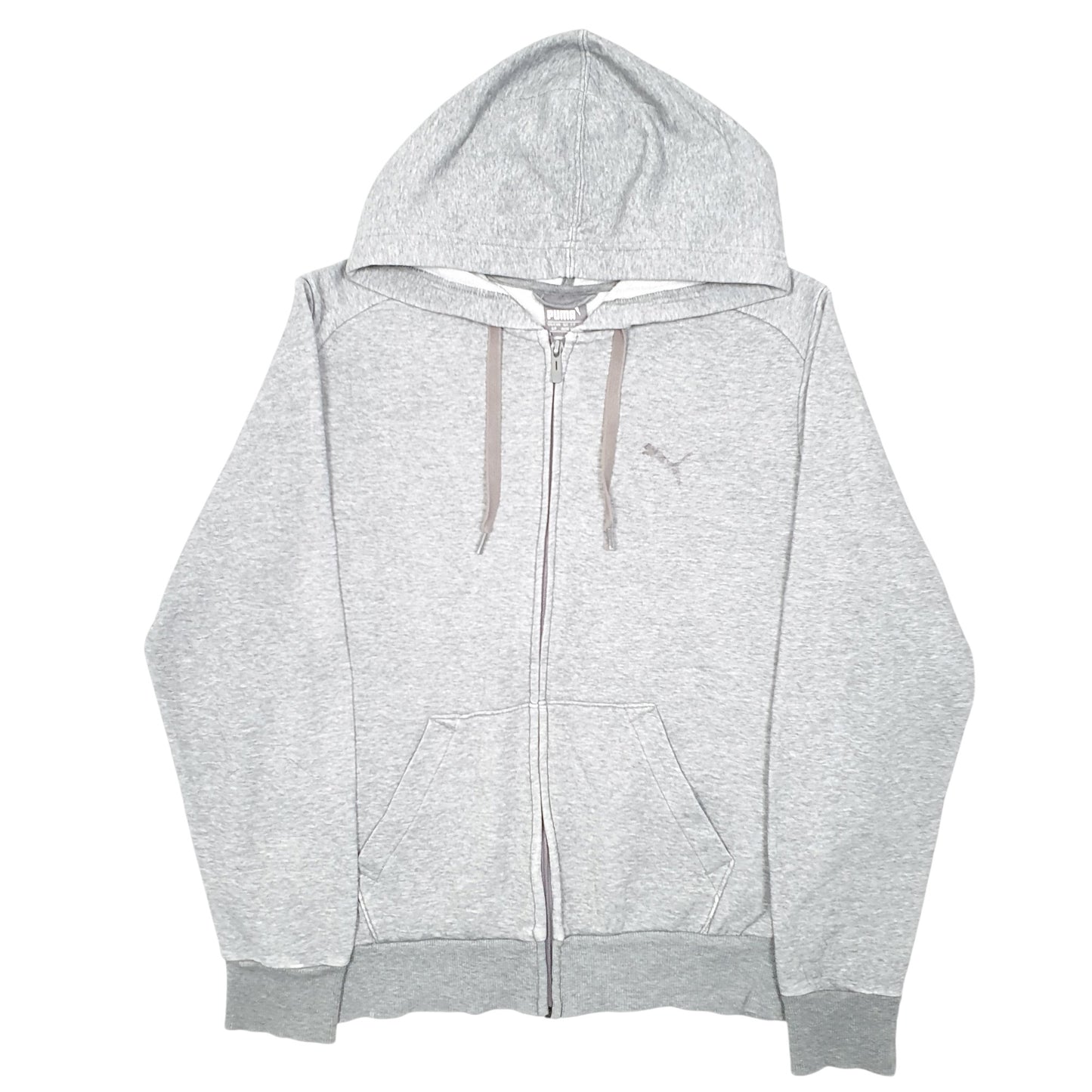 Mens Grey Puma Hoodie Full Zip Jumper