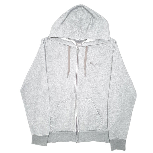 Mens Grey Puma Hoodie Full Zip Jumper