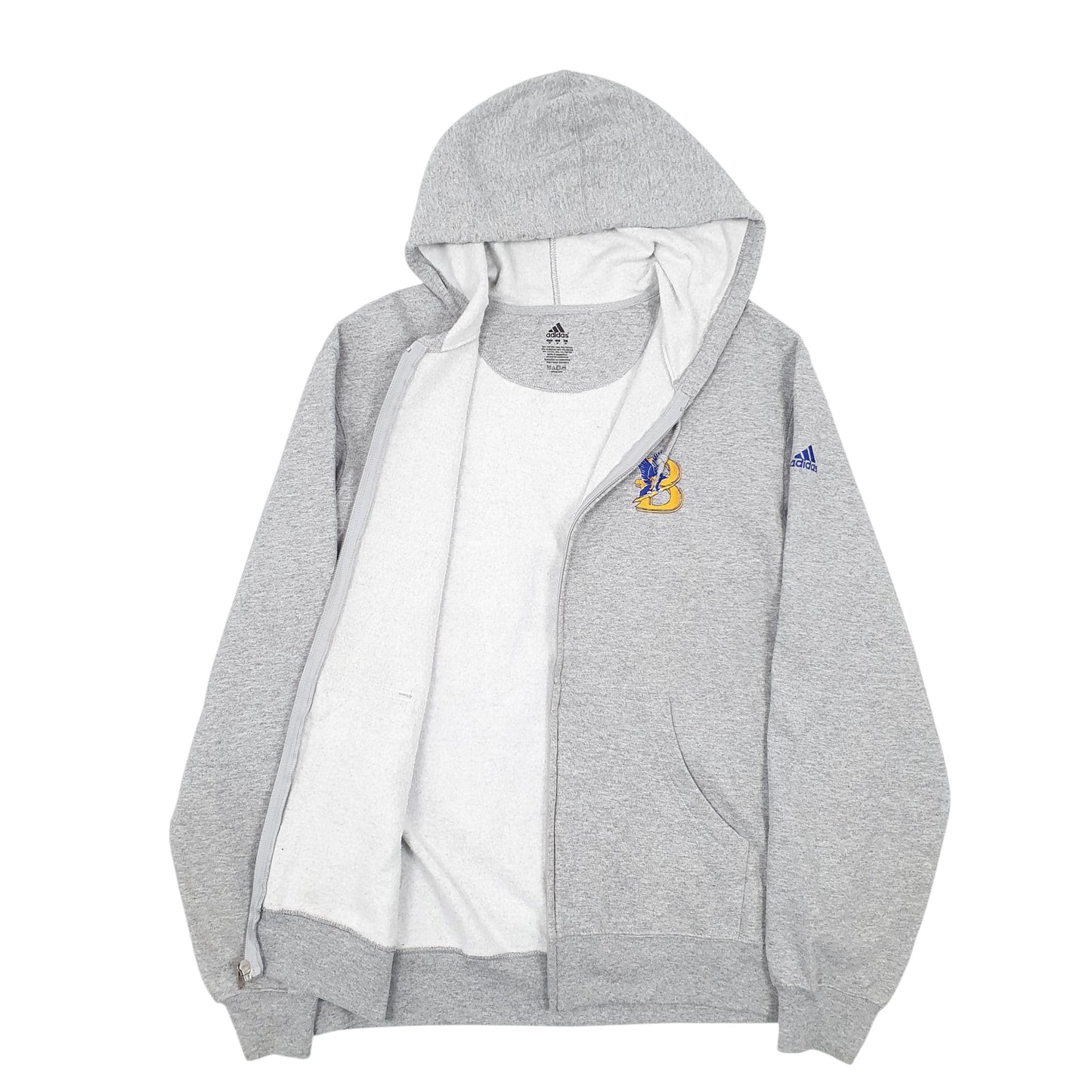 Mens Grey Adidas  Full Zip Jumper