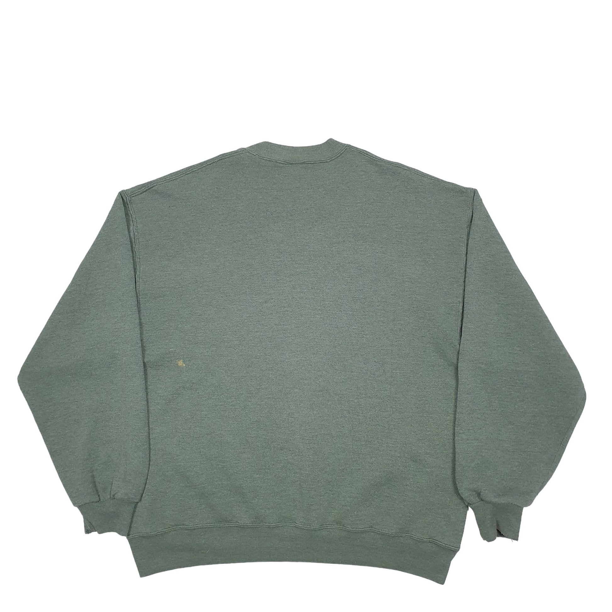 Mens Green Jerzees Deer Made In USA Crewneck Jumper