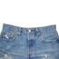 Womens Blue Levis 501 Denim Jorts Distressed Denim Shorts