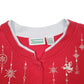 Womens Red Shenanigans Christmas Festive Ornaments Snowflake Cardigan Jumper