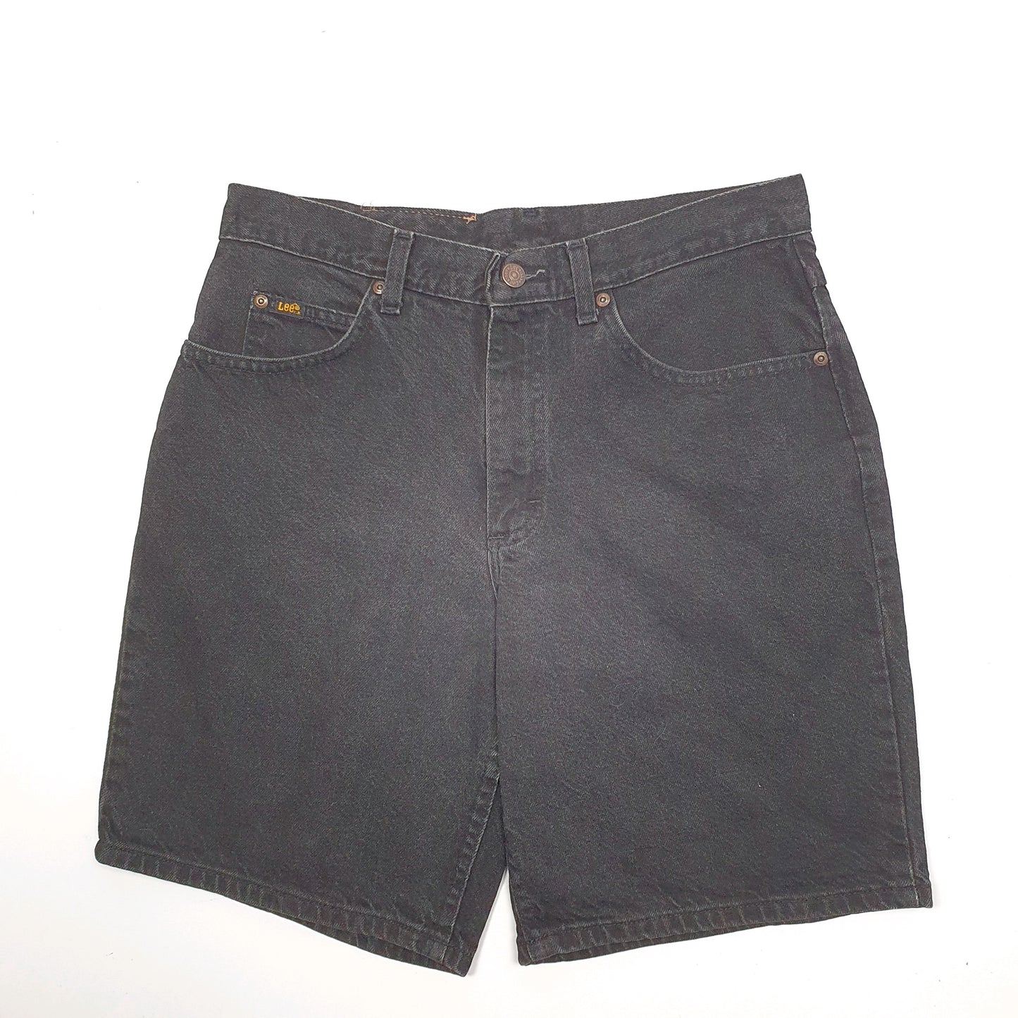 Mens Black Lee  Denim Shorts