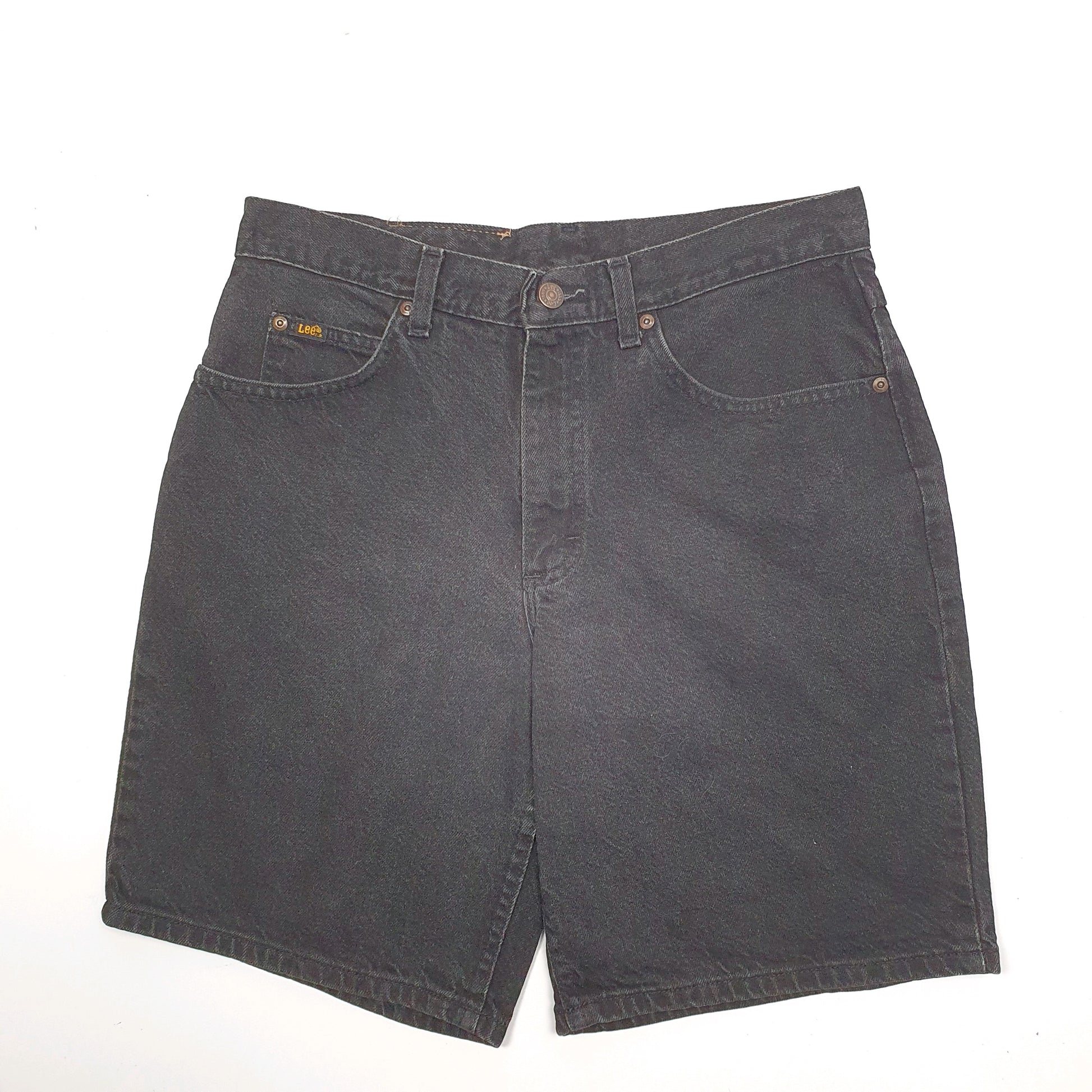Mens Black Lee  Denim Shorts
