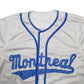 Mens Grey Unbranded MLB Baseball Jersey Montreal Royals Short Sleeve T Shirt