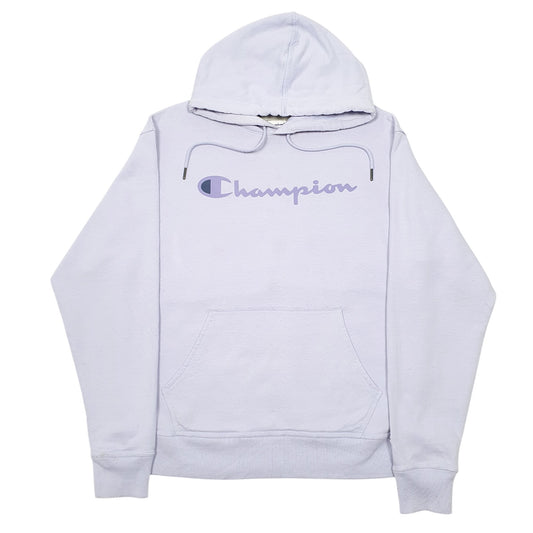 Mens Lilac Champion Script Hoodie Jumper