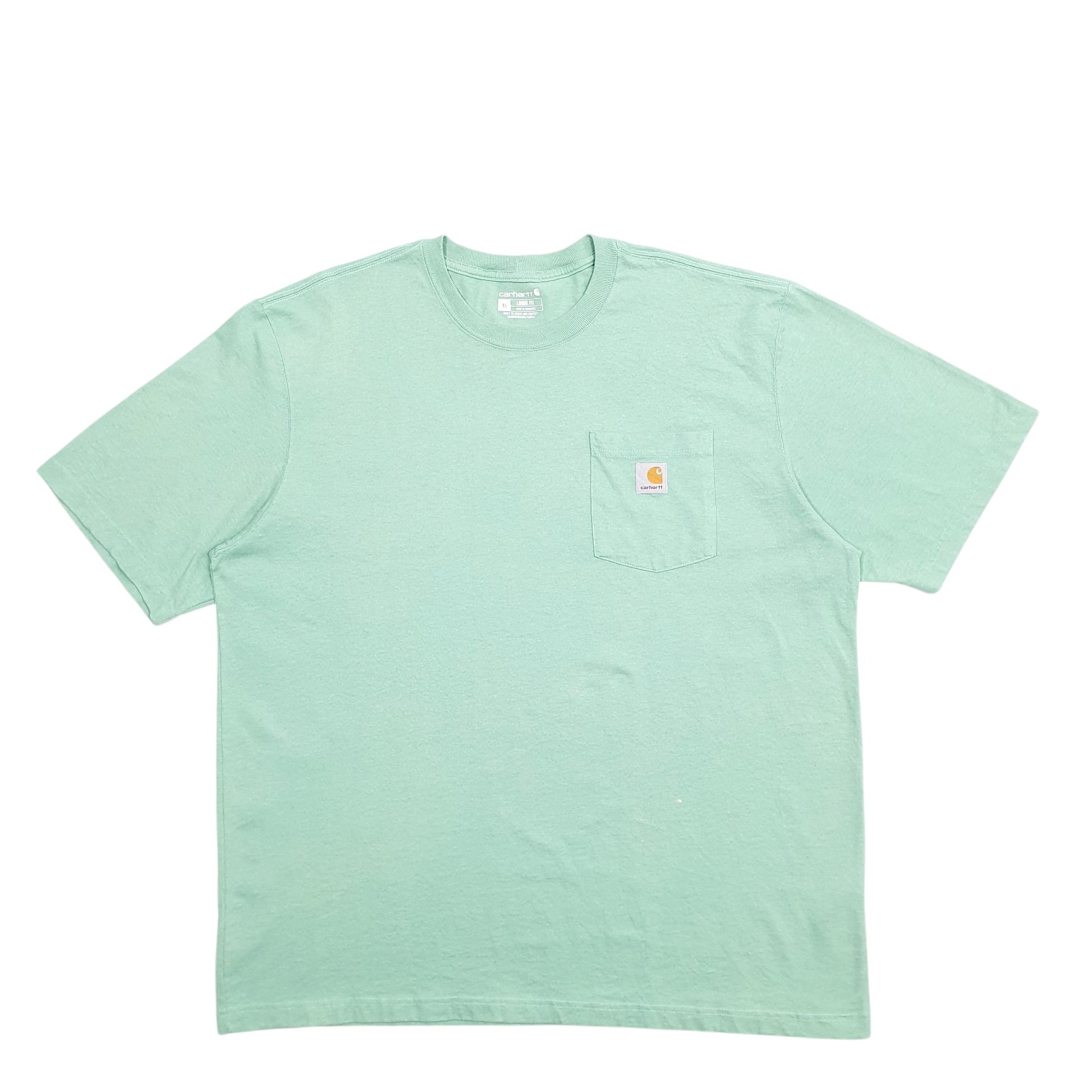 Mens Green Carhartt  Short Sleeve T Shirt