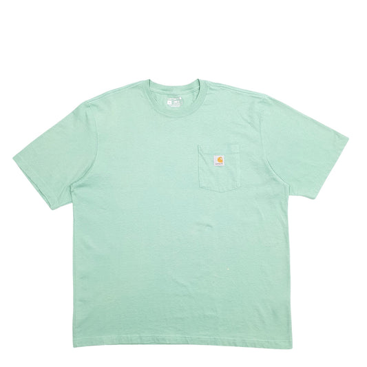 Mens Green Carhartt  Short Sleeve T Shirt