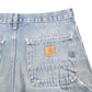 Mens Blue Carhartt Workwear Denim Jean Jort B28 Carpenter Shorts