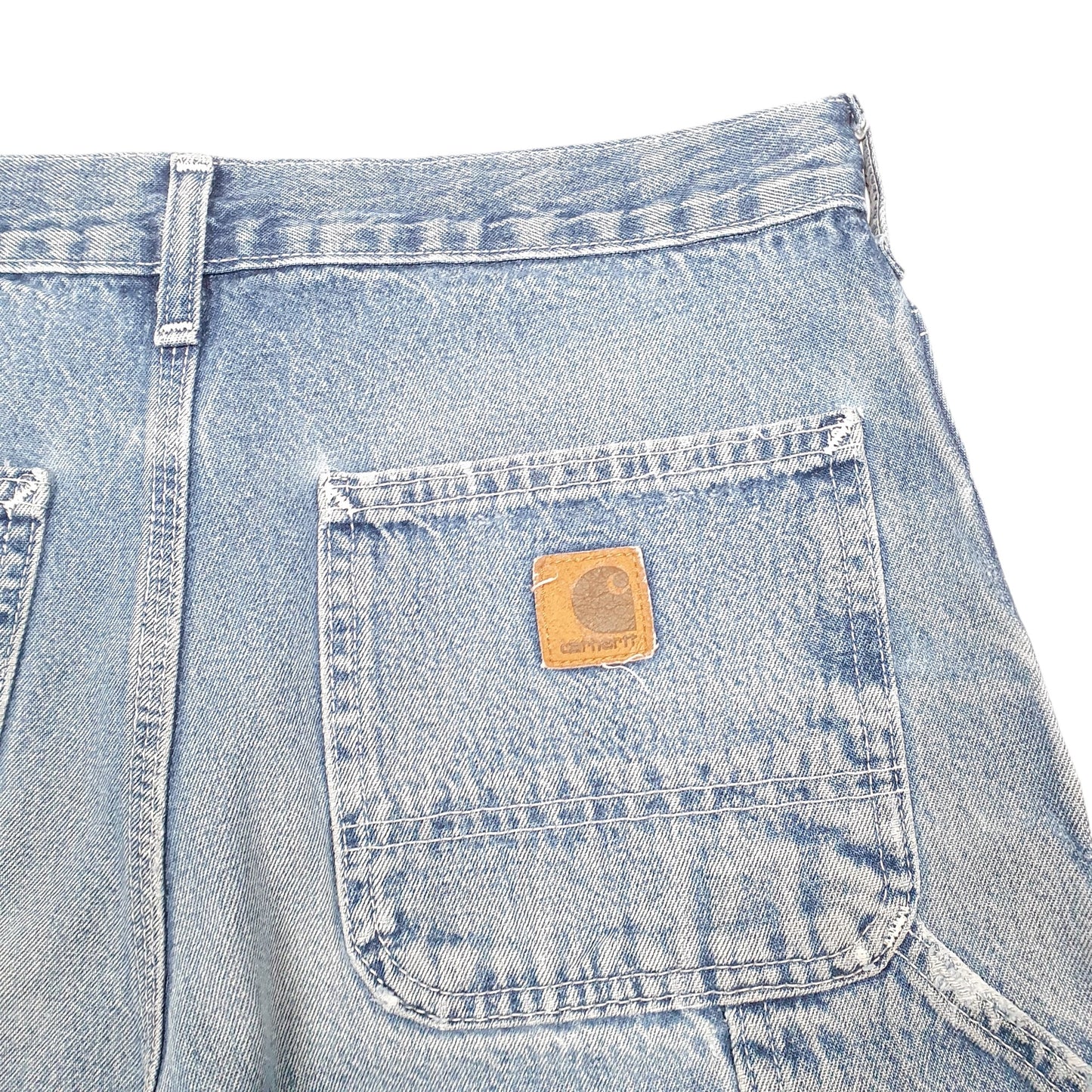 Mens Blue Carhartt Workwear Denim Jean Jort B28 Carpenter Shorts