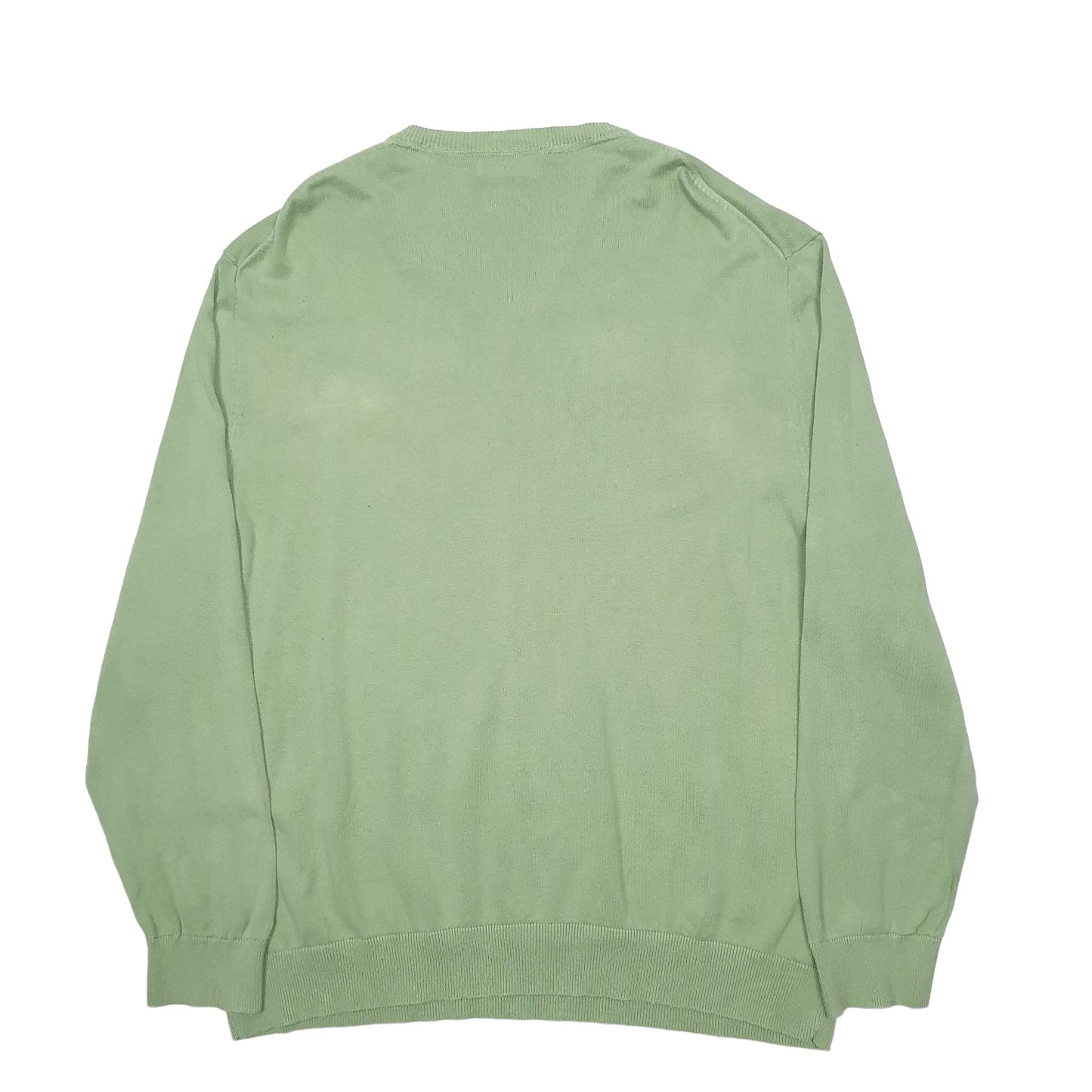 Mens Green Nautica Knit Crewneck Jumper