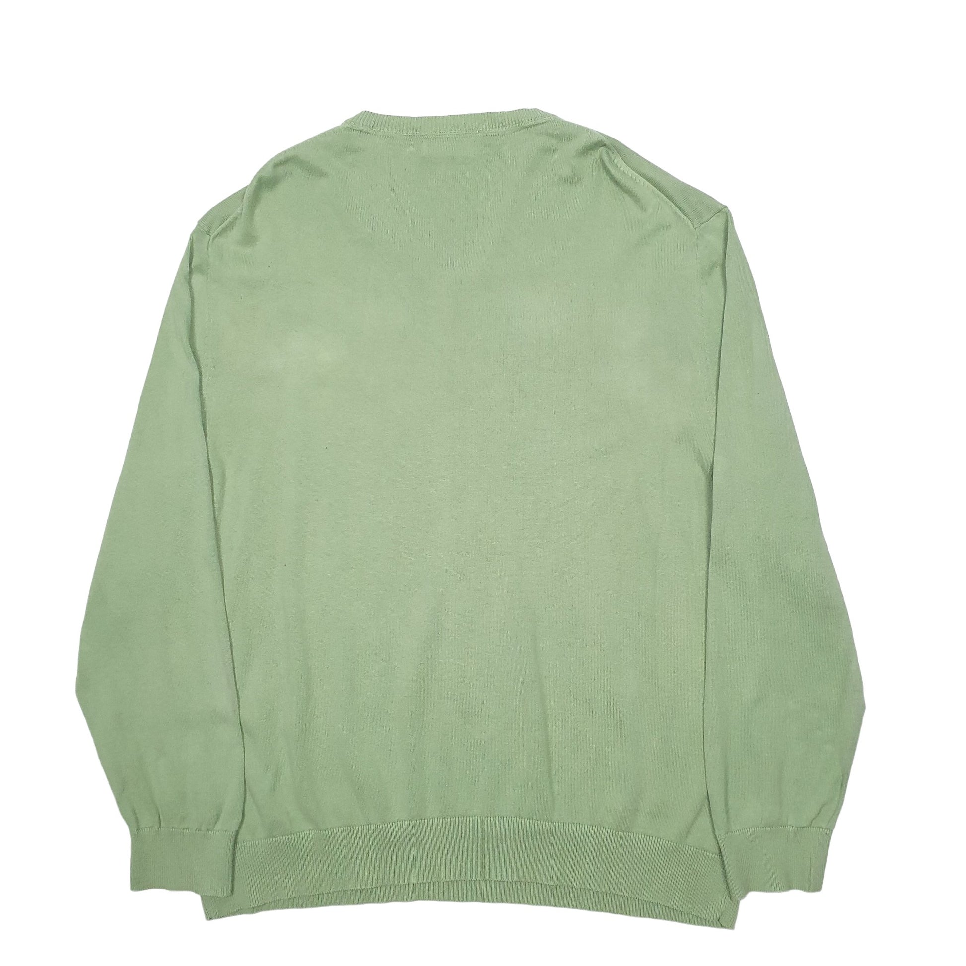 Mens Green Nautica Knit Crewneck Jumper