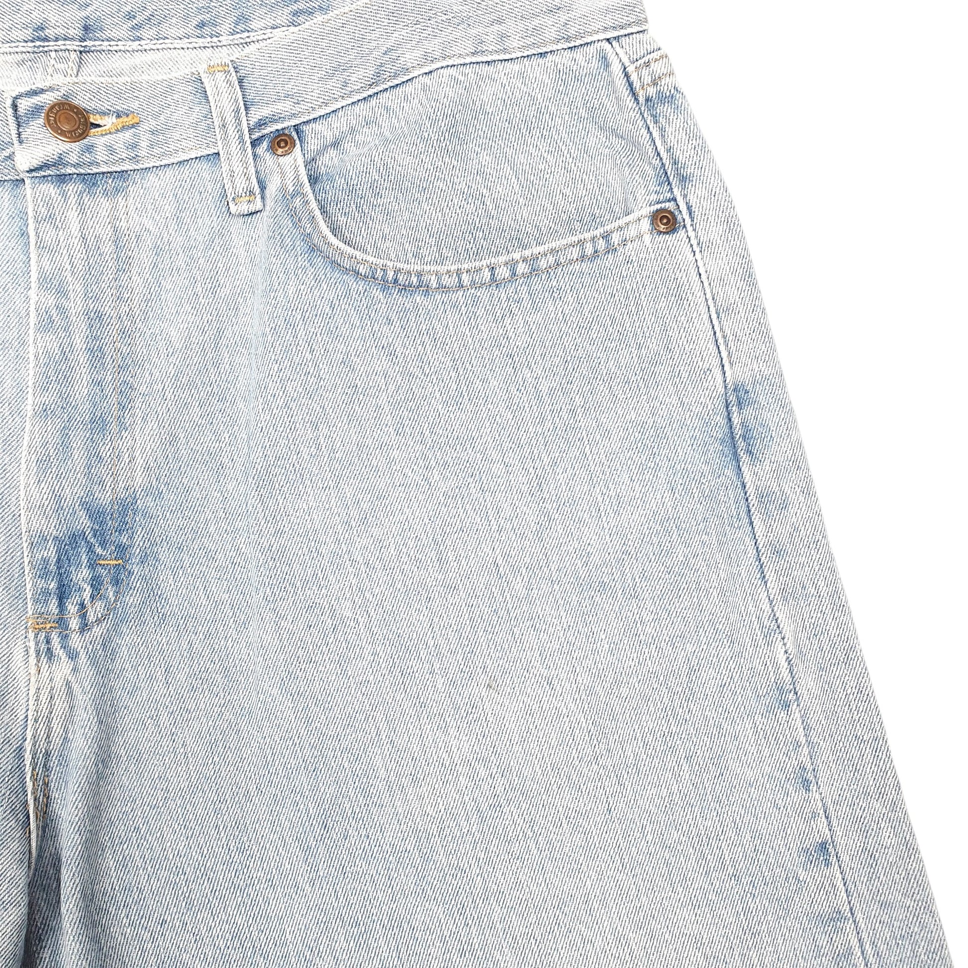 Mens Blue Wrangler Denim Jeans Jorts Relaxed Baggy Denim Shorts