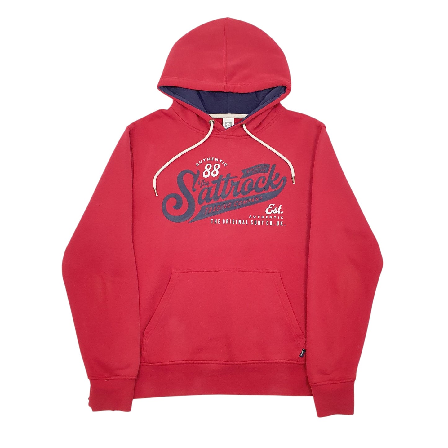 Mens Red Saltrock Spellout Hoodie Jumper
