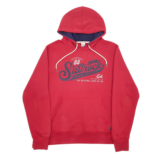 Mens Red Saltrock Spellout Hoodie Jumper