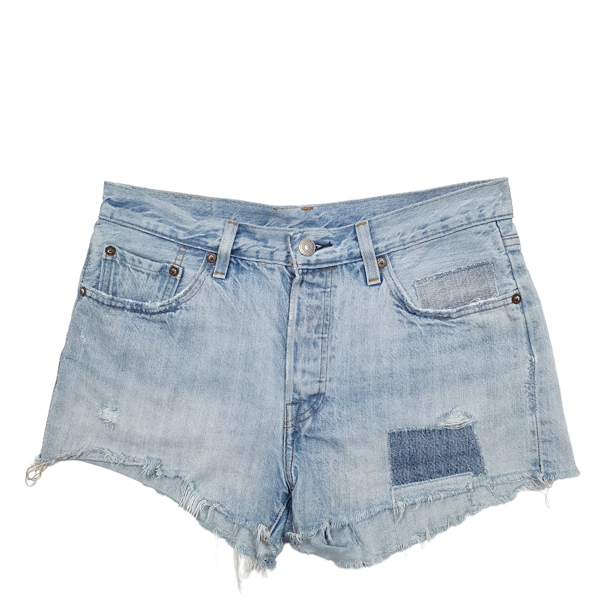 Womens Blue Levis 501 Denim Jorts Denim Shorts