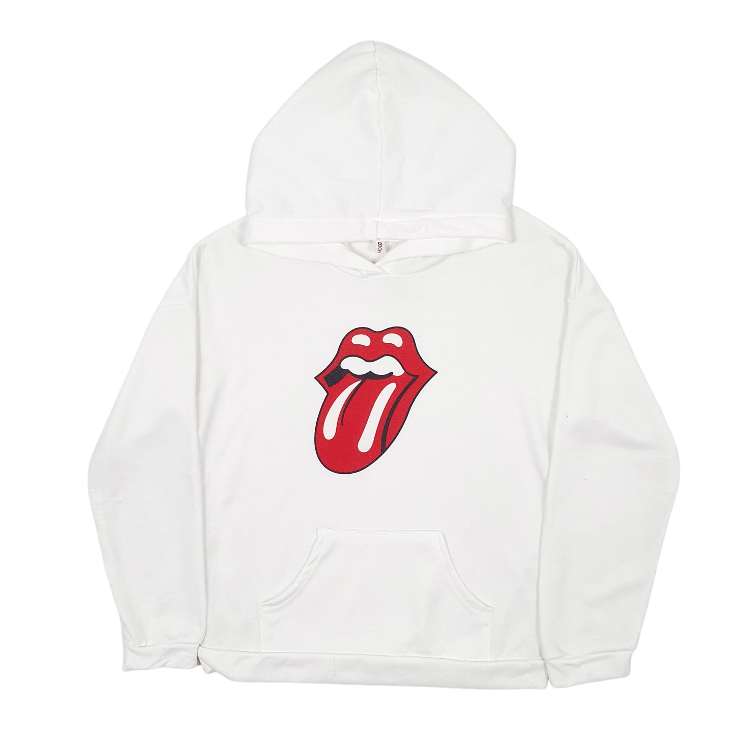 Womens White Rolling Stones Lightweight Hoodie Jumper