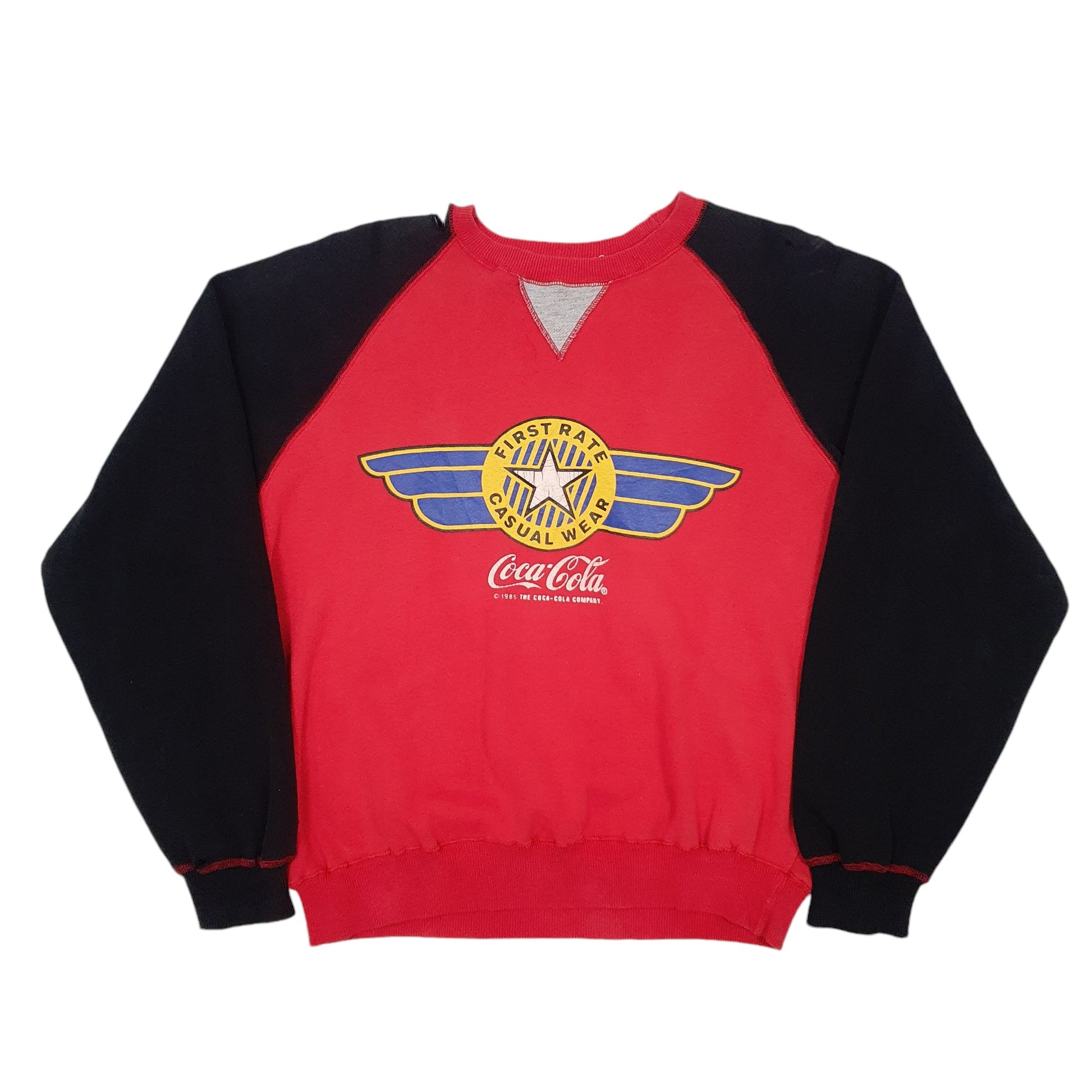 Mens Red CocaCola Vintage Crewneck Jumper