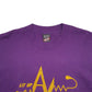 Mens Purple Fruit Of The Loom Single Stitch Vintage 90s Lit Up Plugged In Made In Canada Short Sleeve T Shirt