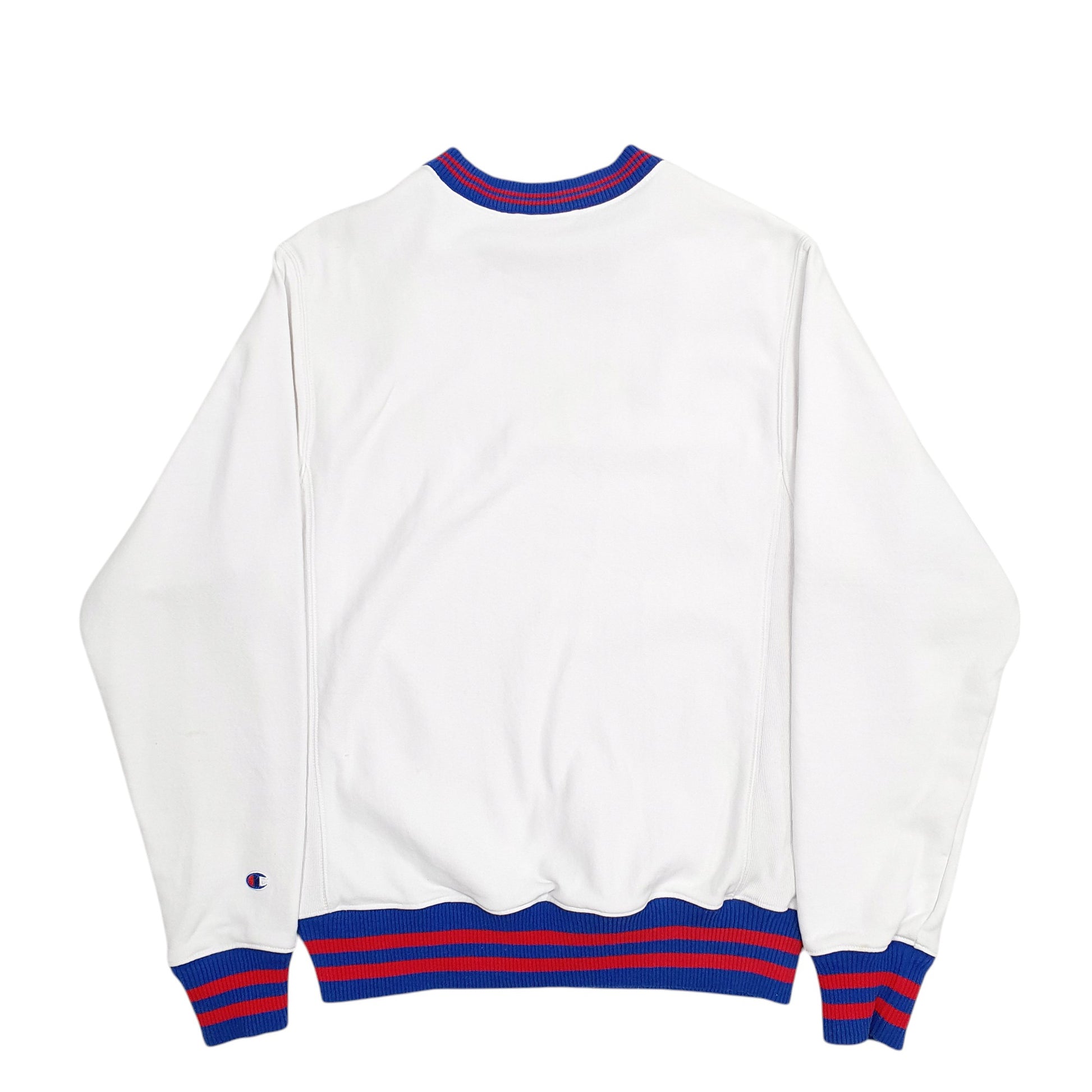Mens White Champion Reverse Weave Crewneck Jumper